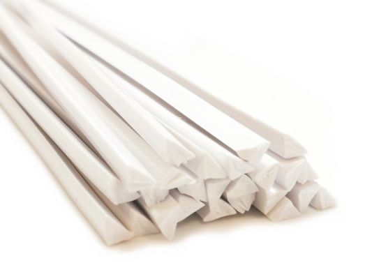 Plastique baguettes de soudure ABS 4mm Triangulaire Blanc 25 Barres